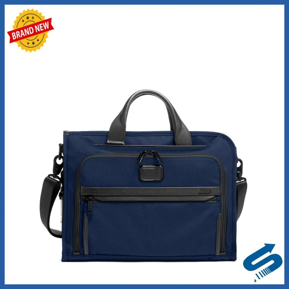 Slim Professional Portfolio Briefcase with Padded Tablet Pocket
